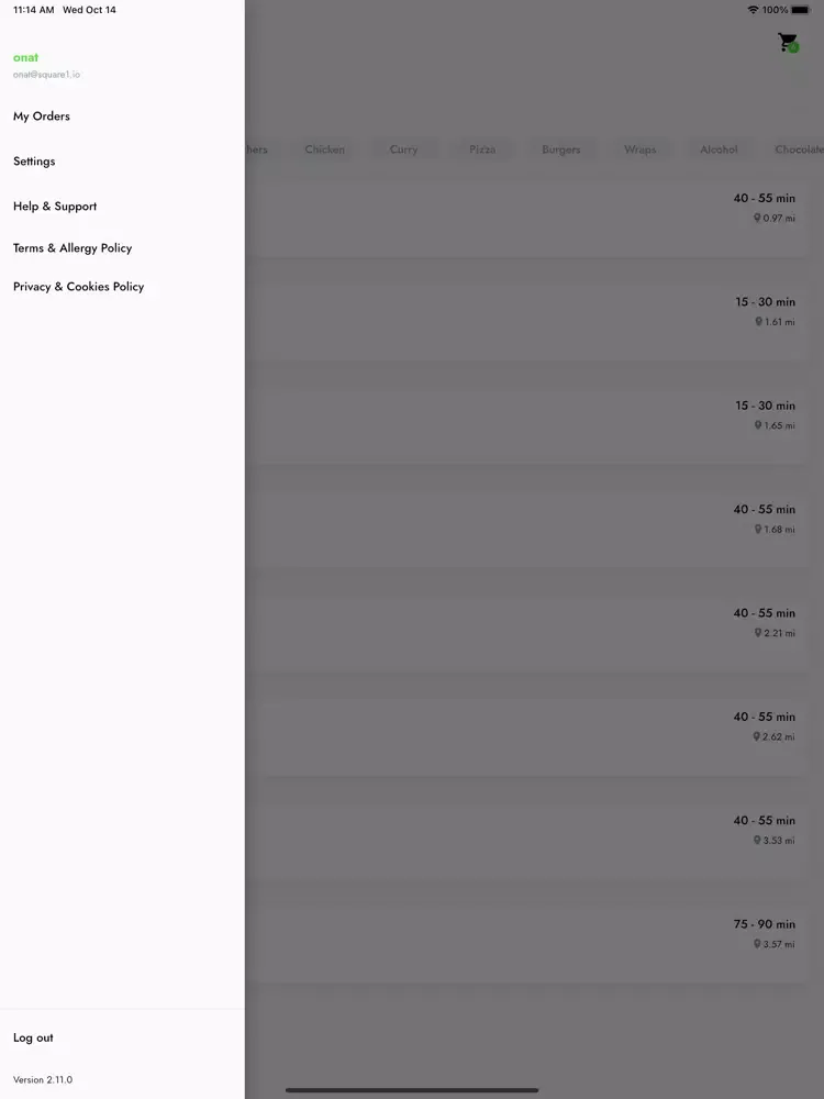 Zrzuty ekranu Grab Now iPad 