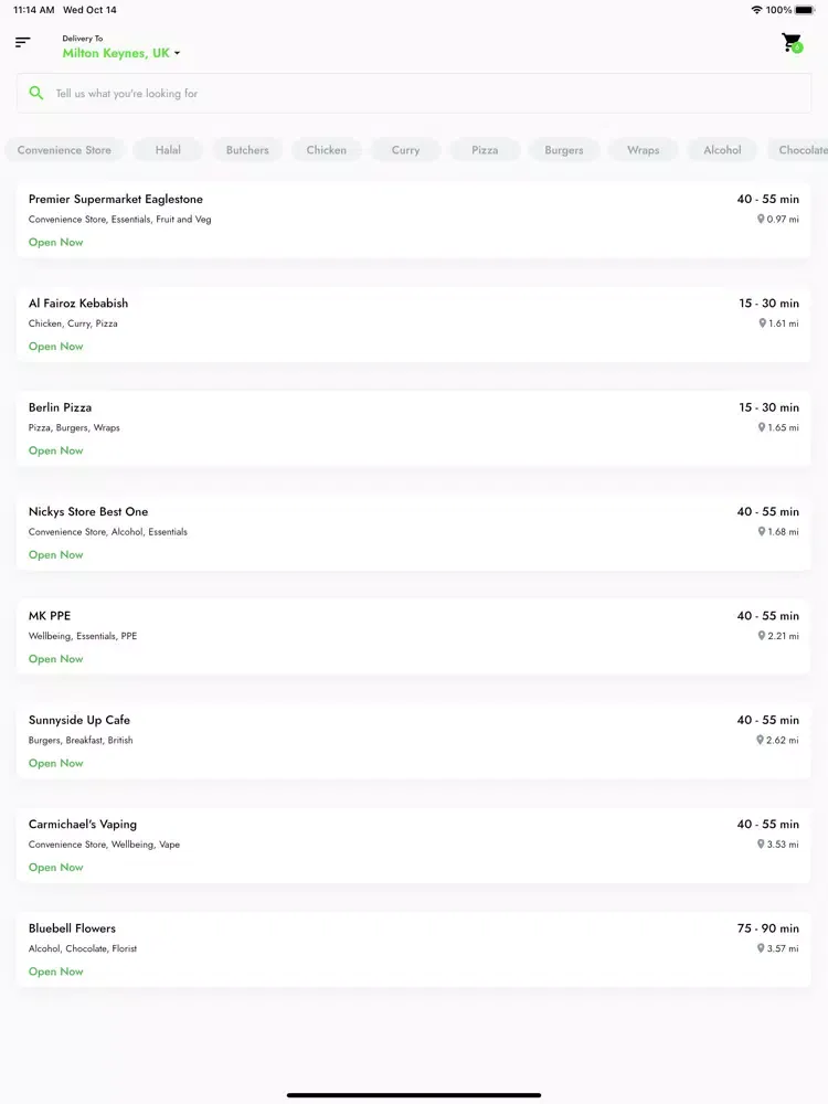Zrzuty ekranu Grab Now iPad 