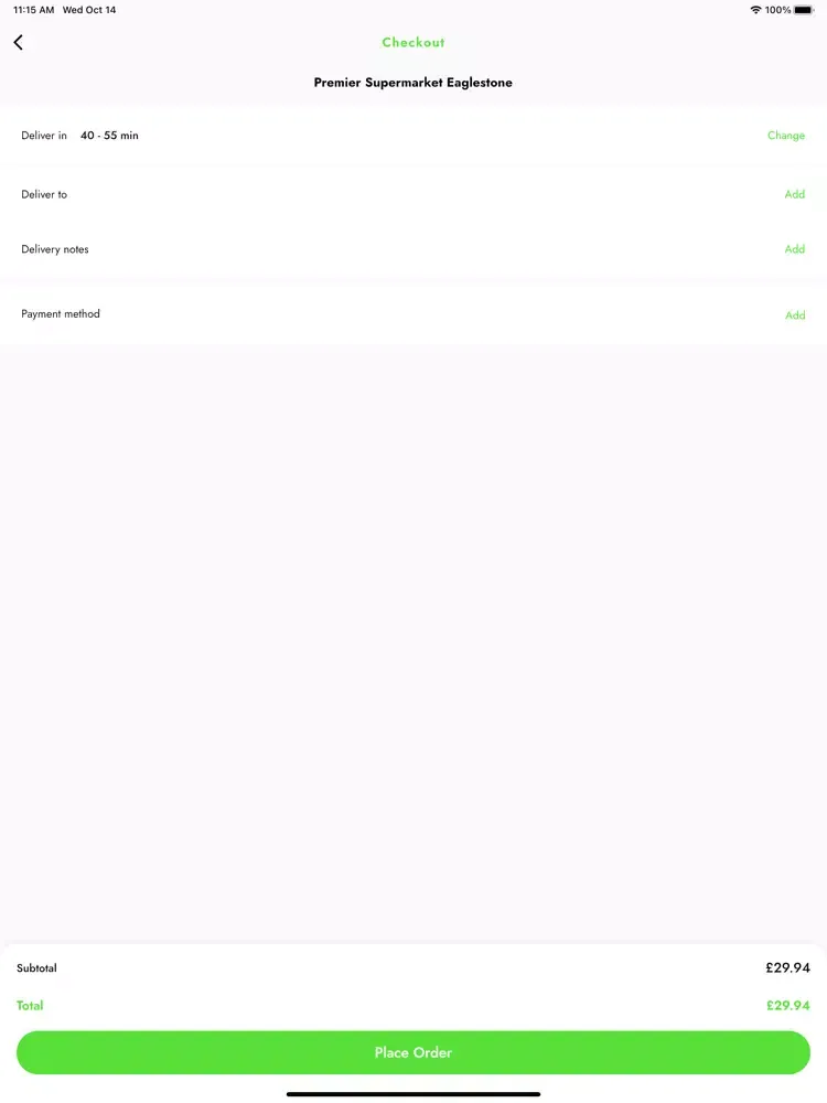 Zrzuty ekranu Grab Now iPad 