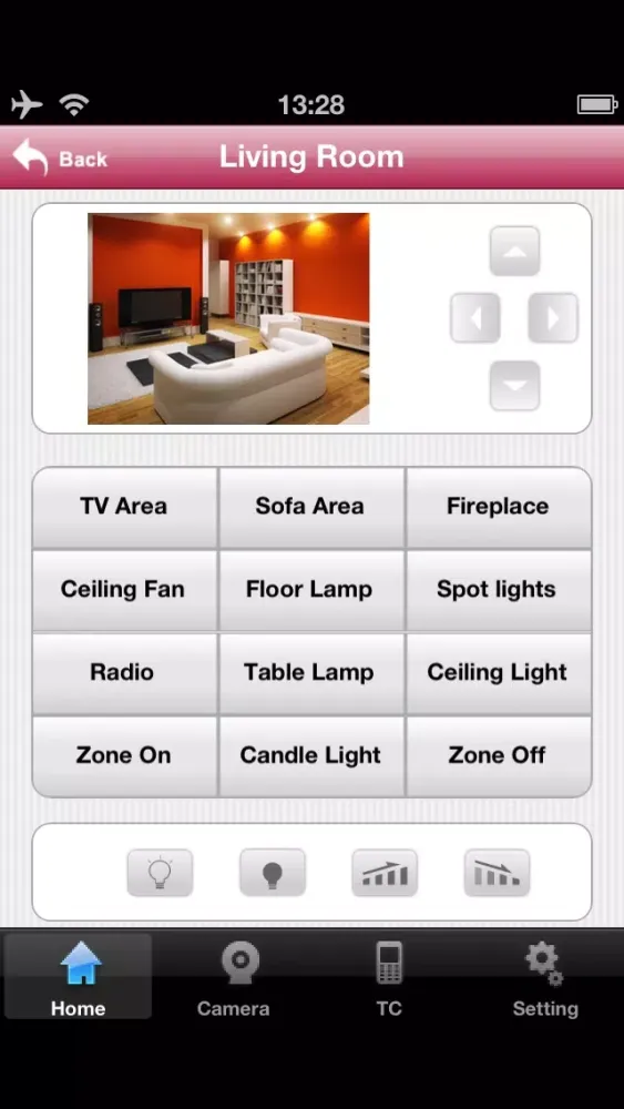 Tangkapan layar Skylink HomeControl