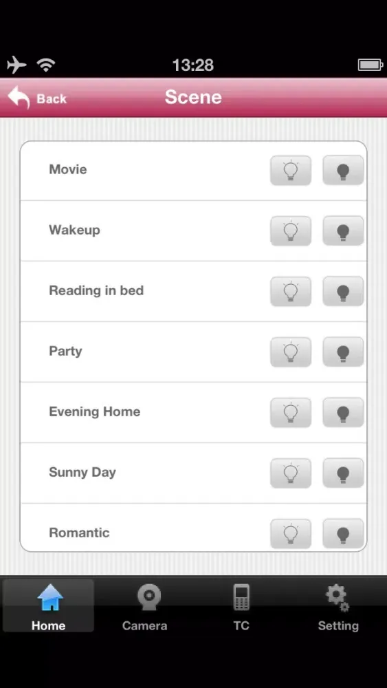 Tangkapan layar Skylink HomeControl