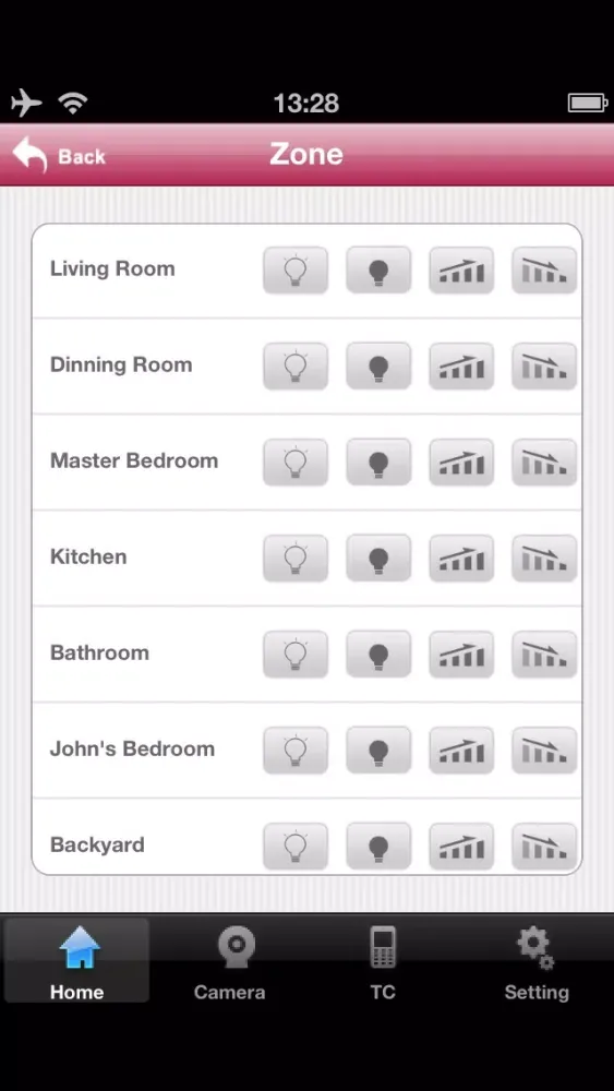 Tangkapan layar Skylink HomeControl