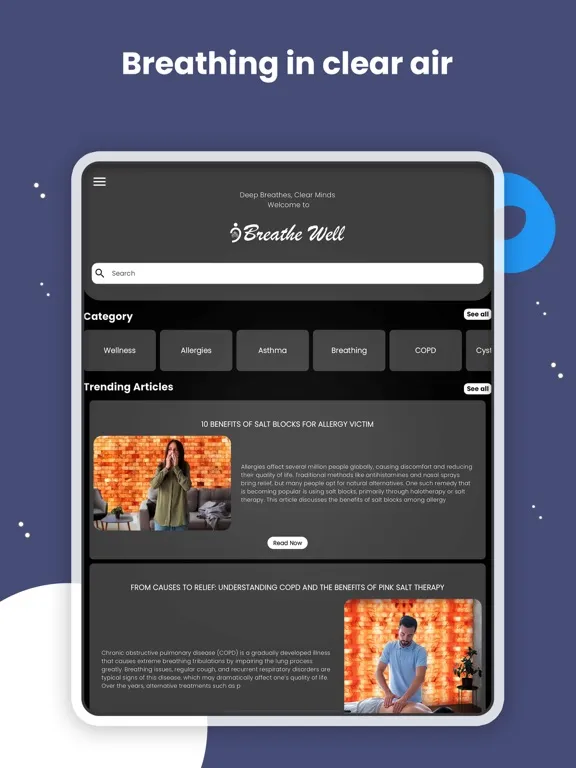 Ảnh chụp màn hình của Breathe-Well iPad 