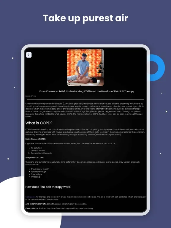 Ảnh chụp màn hình của Breathe-Well iPad 