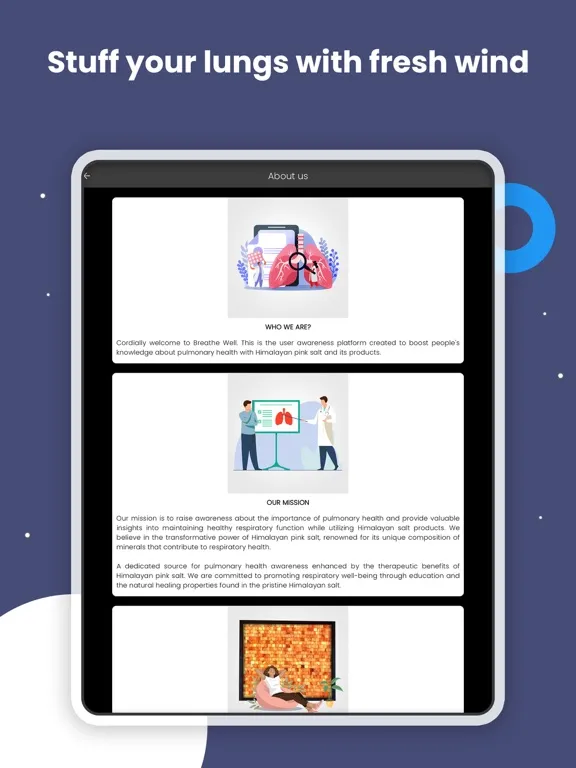 Ảnh chụp màn hình của Breathe-Well iPad 
