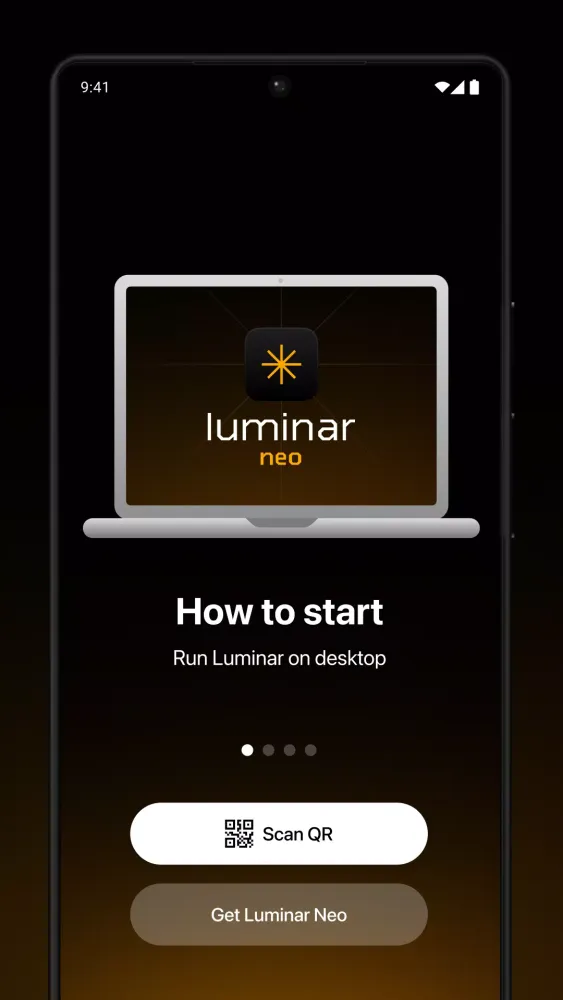 Tangkapan skrin Share with Luminar Neo