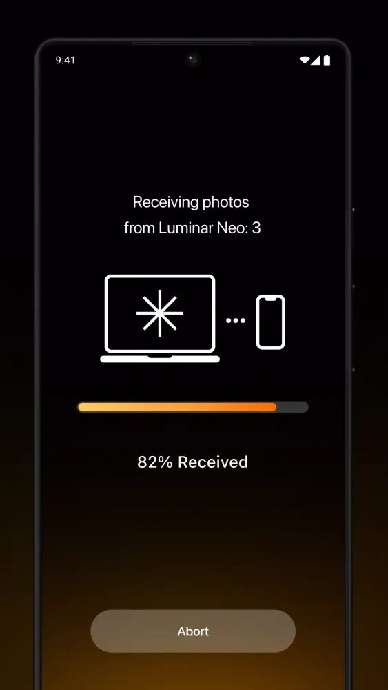 Tangkapan skrin Share with Luminar Neo