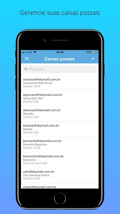 Zrzuty ekranu Skymail Admin