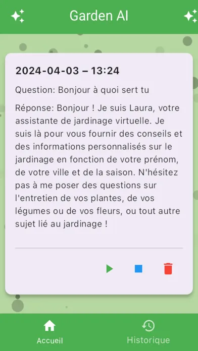 Captures d'écran de Garden AI