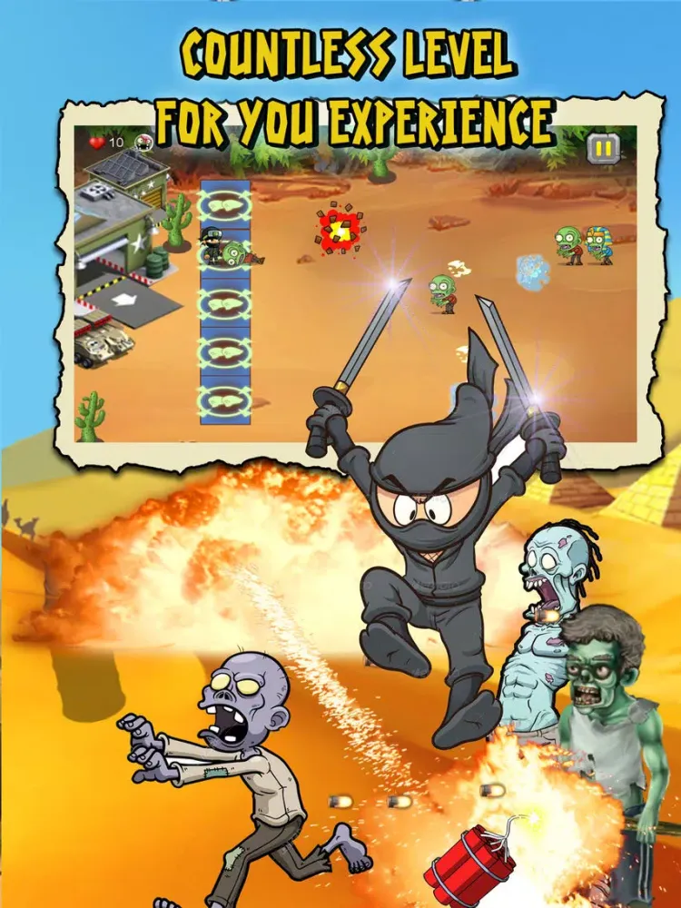 Captures d'écran de Ninja vs Zombies Premium iPad 
