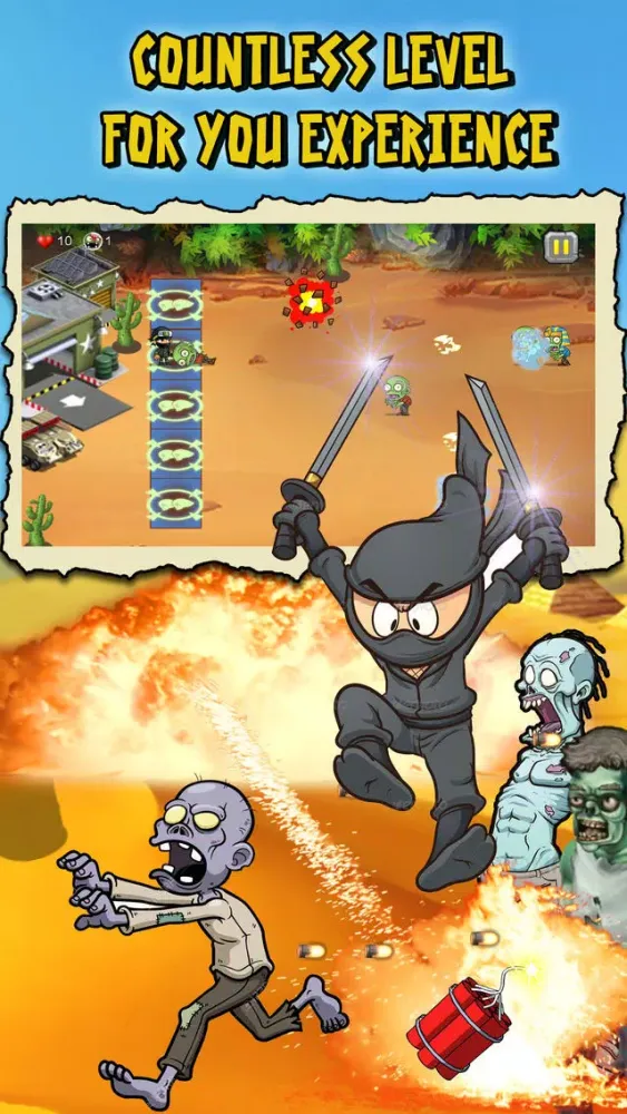 Captures d'écran de Ninja vs Zombies Premium