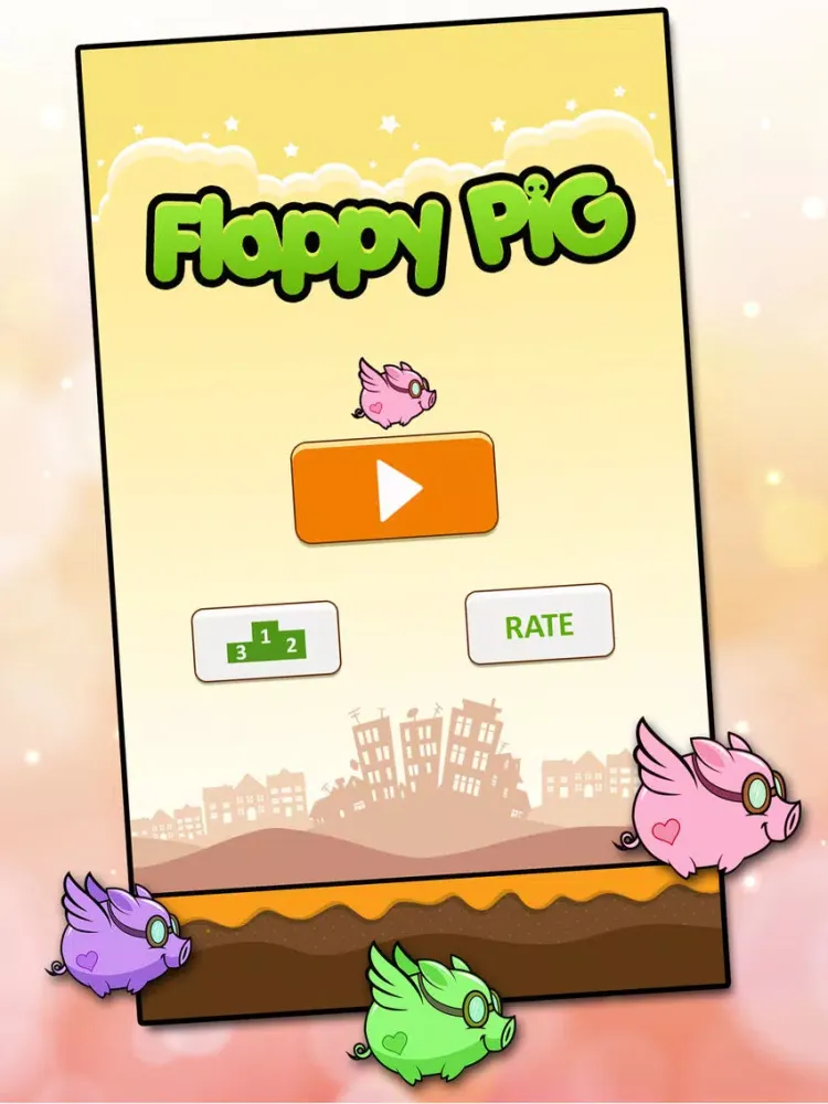 Tangkapan layar Flappy Pig 2016 iPad 