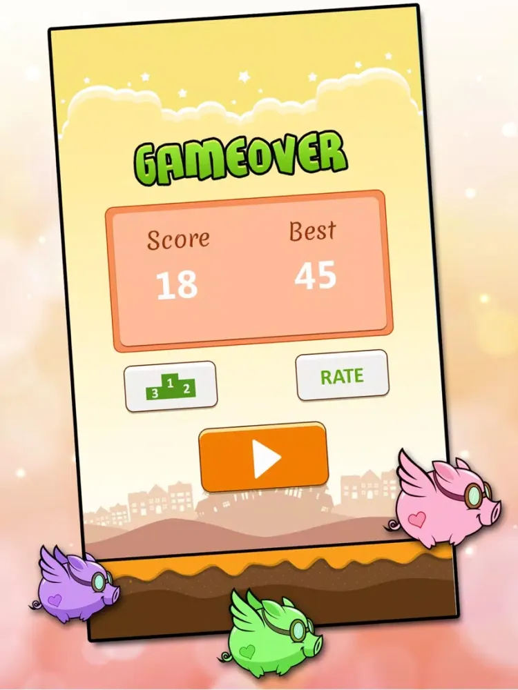 Tangkapan layar Flappy Pig 2016 iPad 
