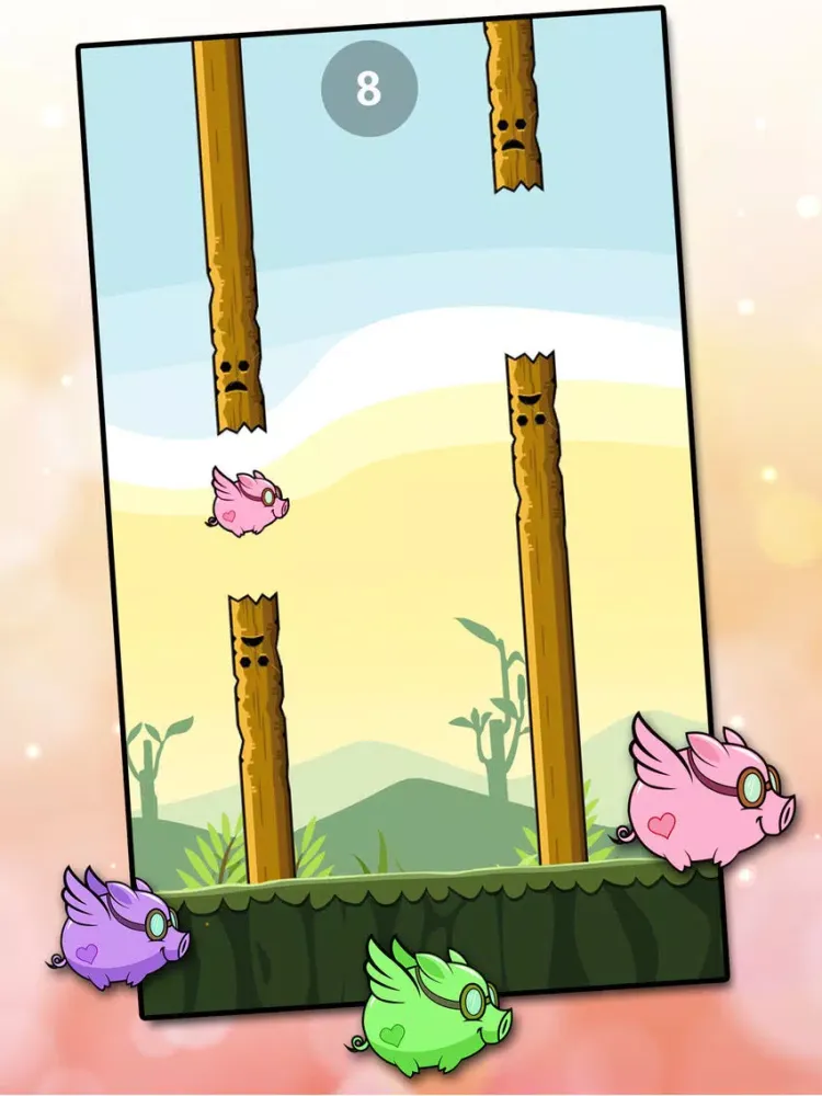 Tangkapan layar Flappy Pig 2016 iPad 