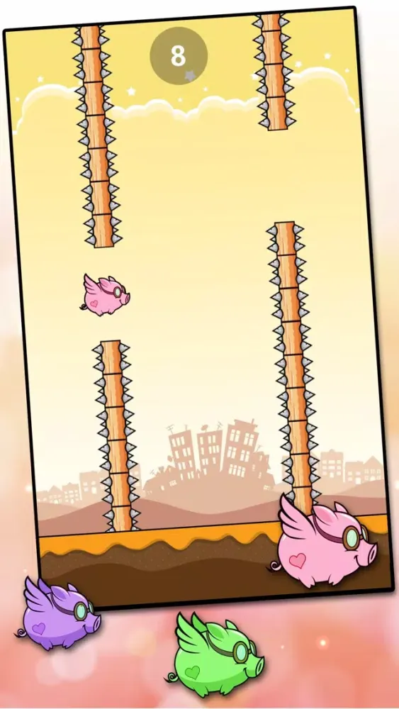 Tangkapan layar Flappy Pig 2016