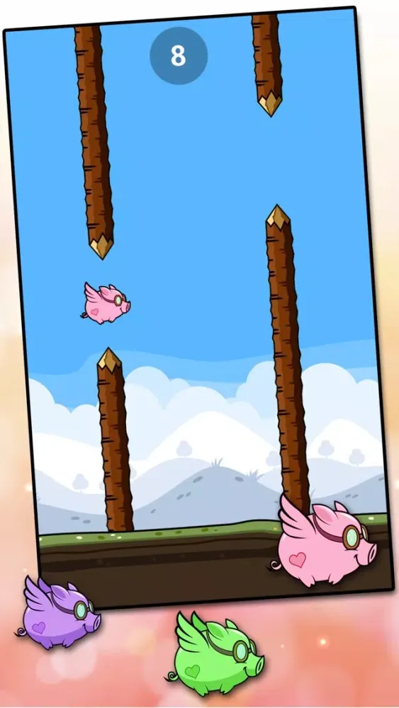 Tangkapan layar Flappy Pig 2016