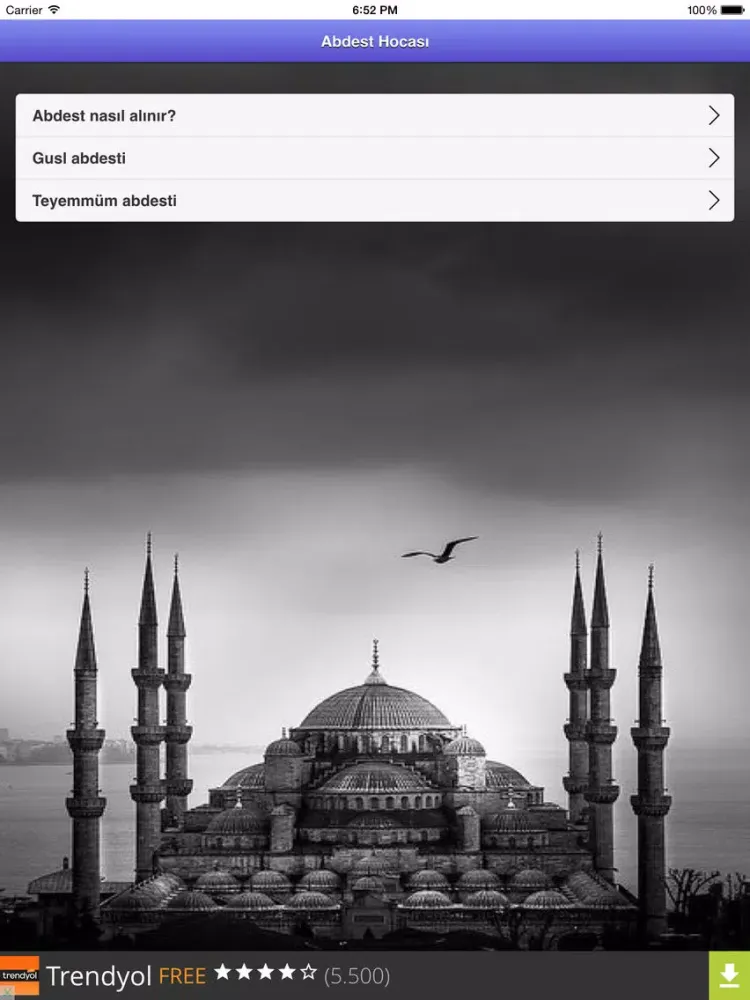 Tangkapan skrin Abdest Hocası iPad 