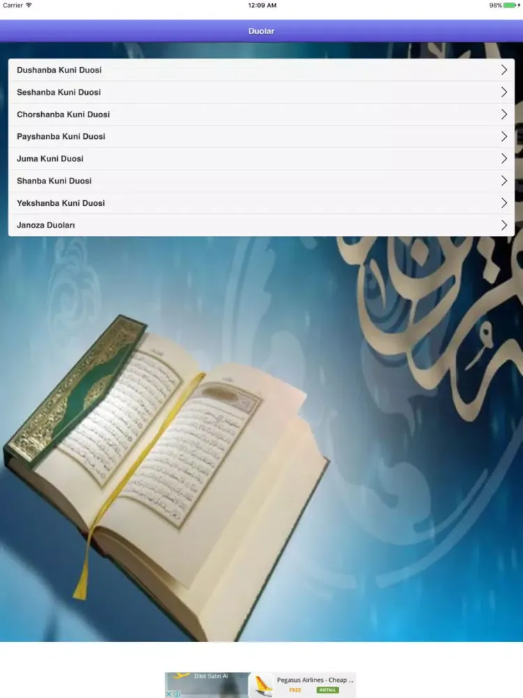 Kundalik Duolar iPad  Screenshots