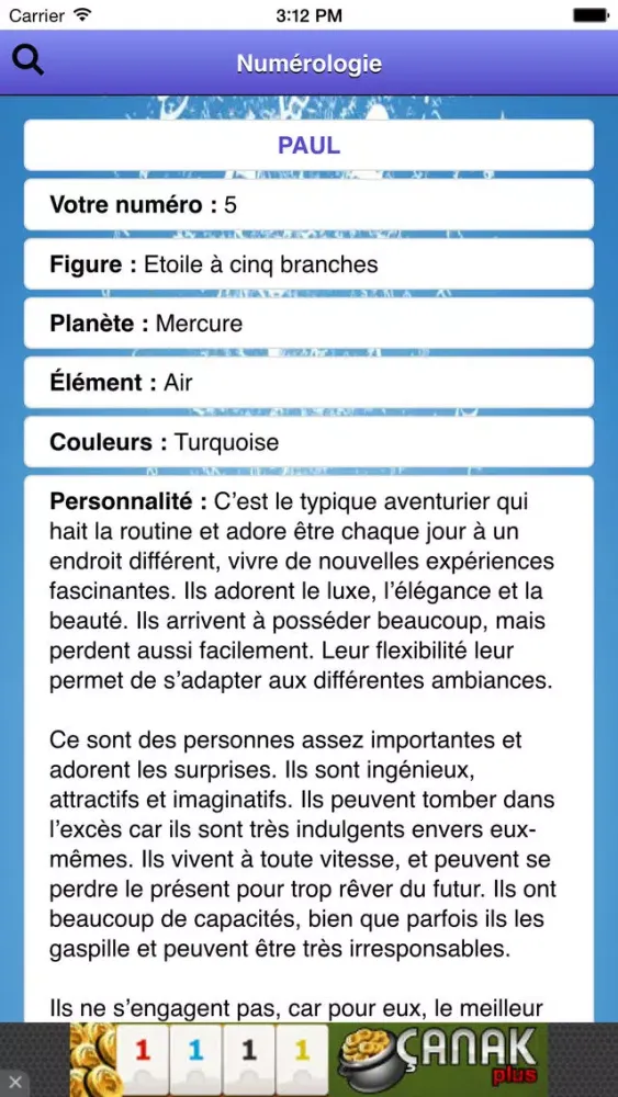Numérologie Gratuite应用截图