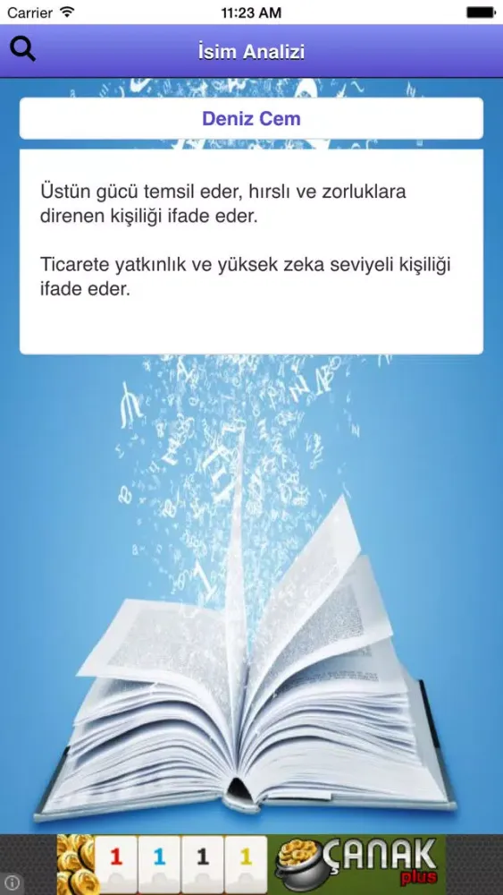 Zrzuty ekranu İsim Analizi