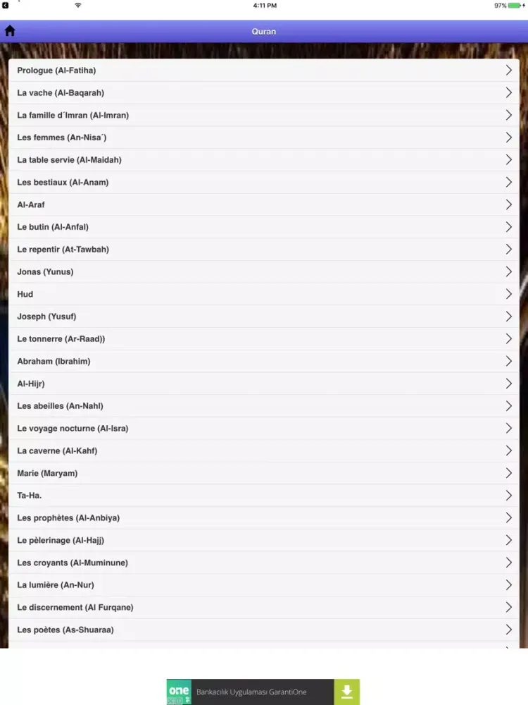 Capturas de pantalla de Le Coran - Français iPad 