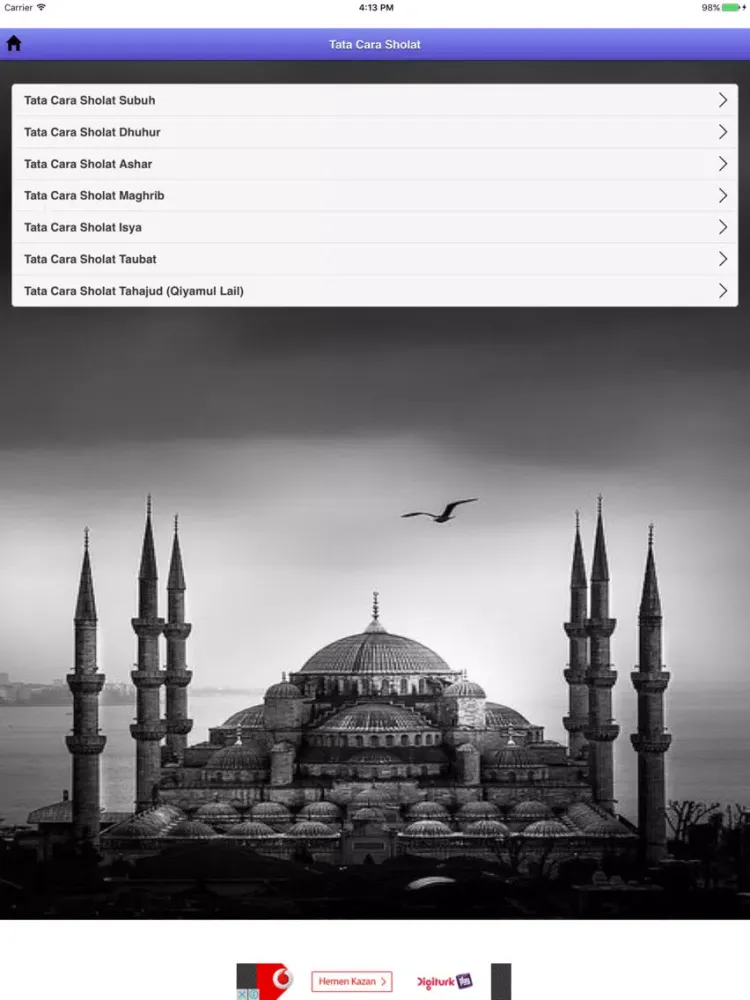 Capturas de tela do Tata Cara Sholat iPad 