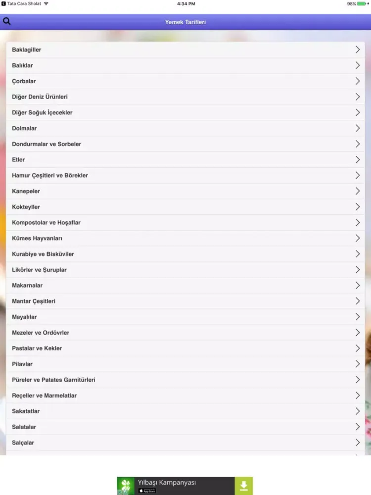Screenshot di Yemek Tarifleri - Resimli iPad 