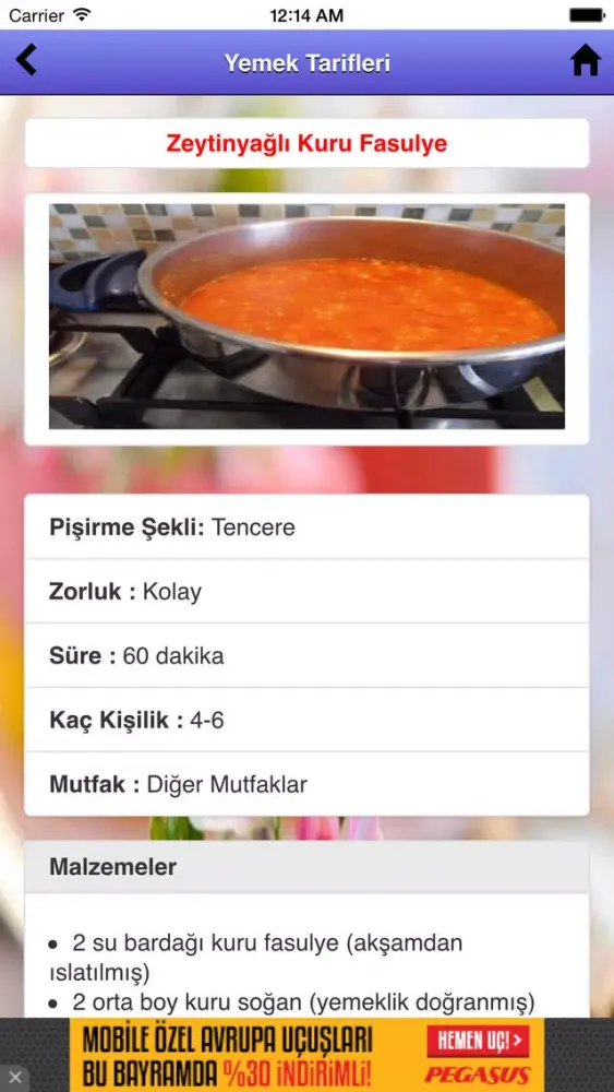 Screenshot di Yemek Tarifleri - Resimli