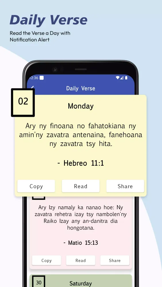 Screenshot di Malagasy English Bible