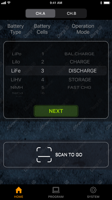 Tangkapan layar Charge GO