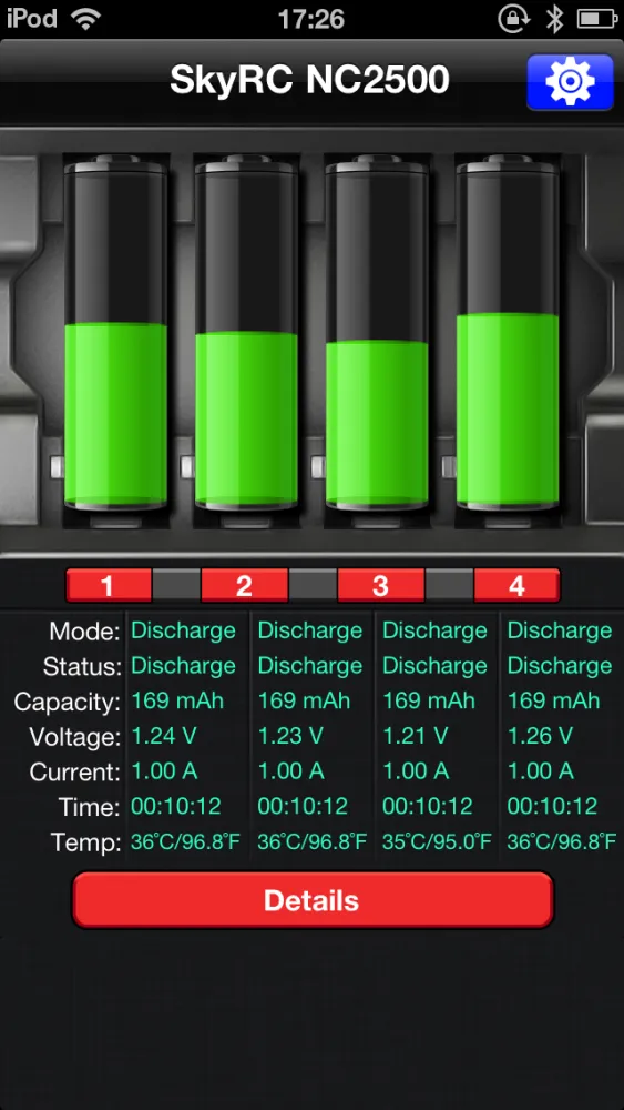 Capturas de tela do SmartCharger
