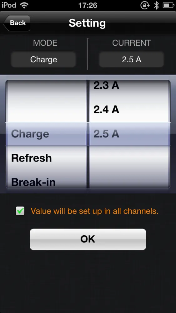 Capturas de tela do SmartCharger