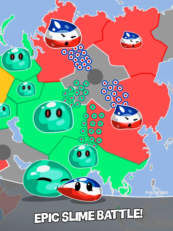 Ảnh chụp màn hình của Countryball & Slime: Wartime iPad 