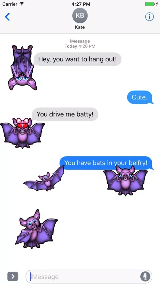Bobby Bat Stickers स्क्रीनशॉट