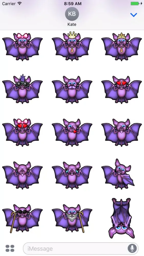 Bobby Bat Stickers स्क्रीनशॉट