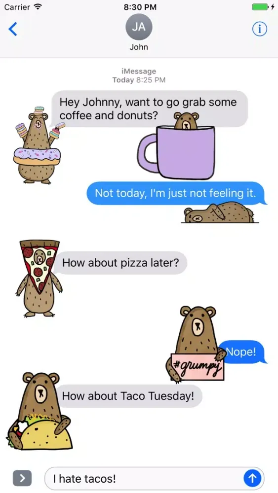 Grumpy Bear Stickers Screenshots