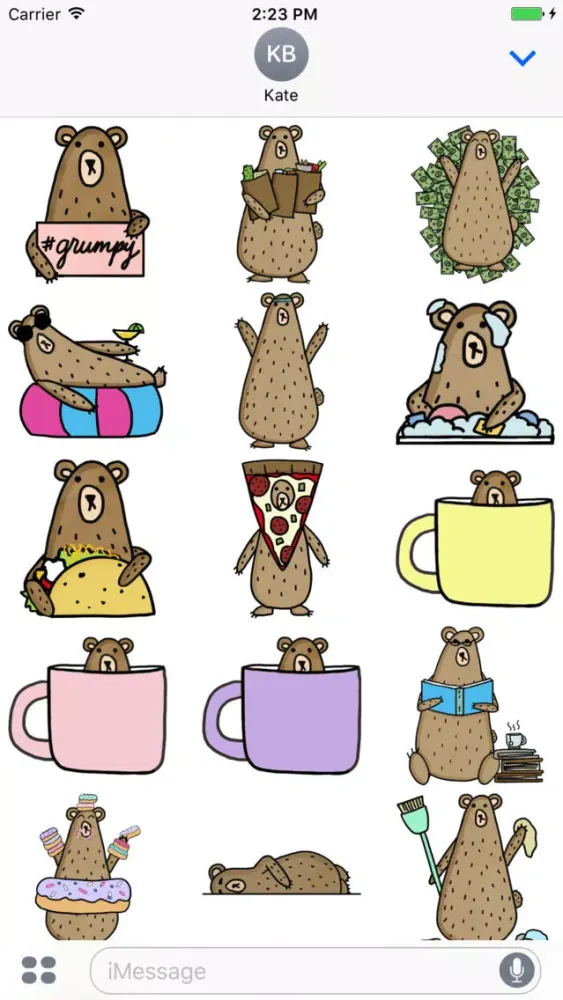 Grumpy Bear Stickers Screenshots