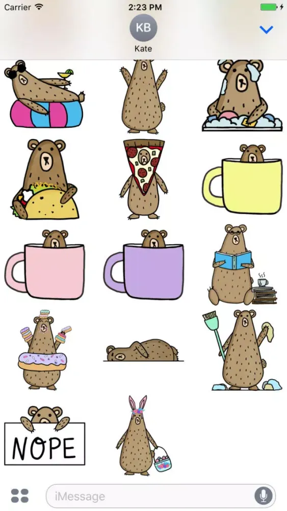 Grumpy Bear Stickers Screenshots