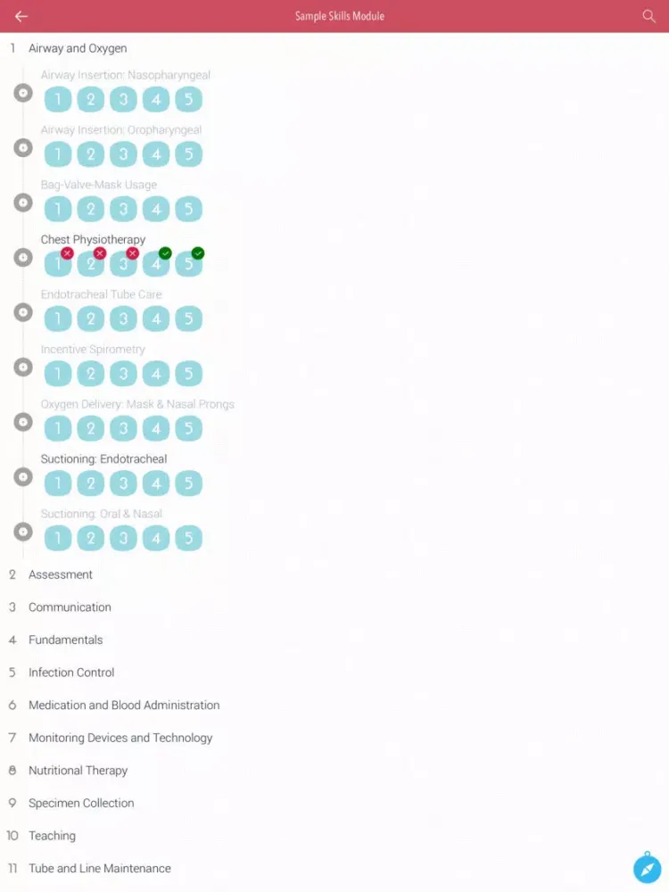 sTrack Nursing Skills Log iPad 应用截图