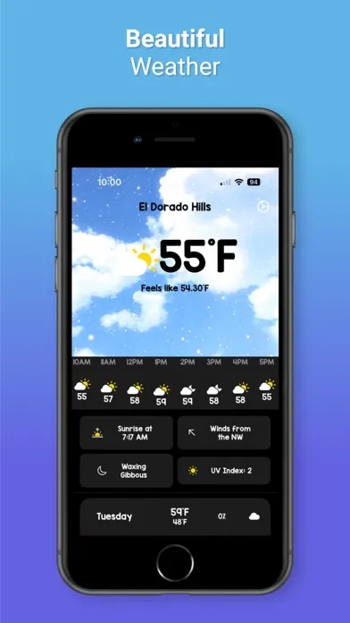 Tangkapan layar SkyScope: Weather
