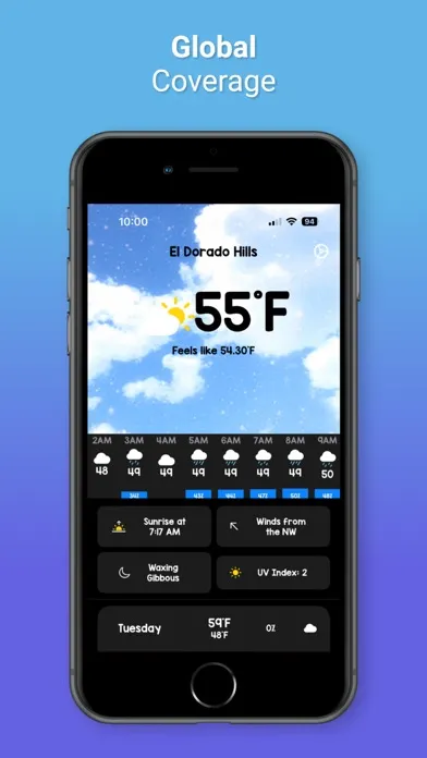 Tangkapan layar SkyScope: Weather