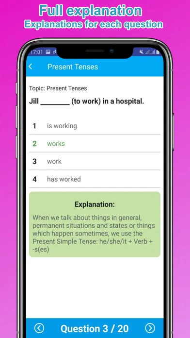 English Grammar - Grammar Test Screenshots