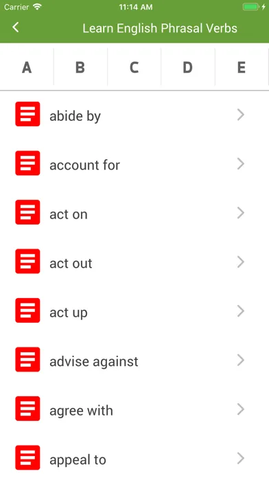 Скриншоты English Phrasal Verbs Handbook