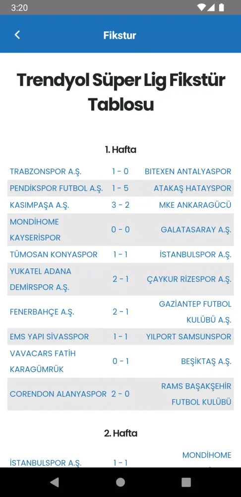 SkySpor Ekran Görüntüleri