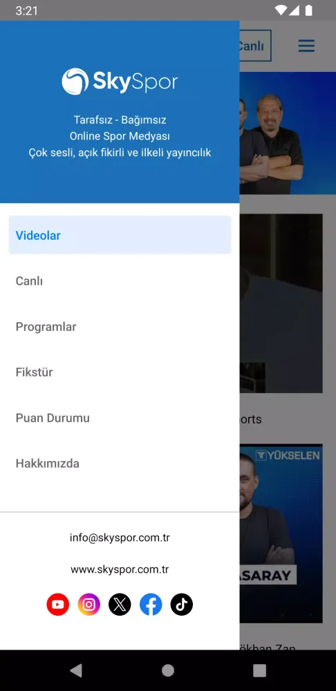 SkySpor Ekran Görüntüleri