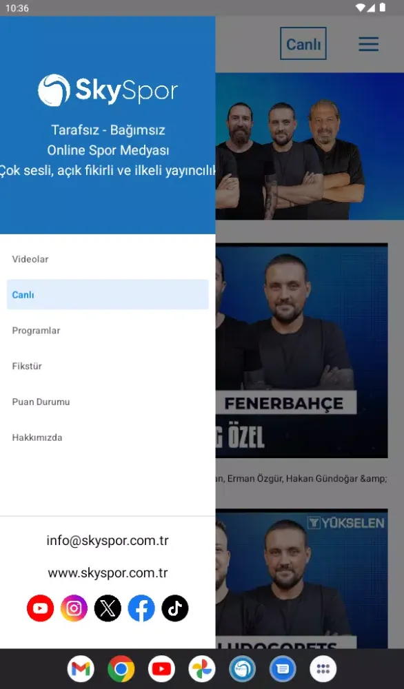 SkySpor Ekran Görüntüleri