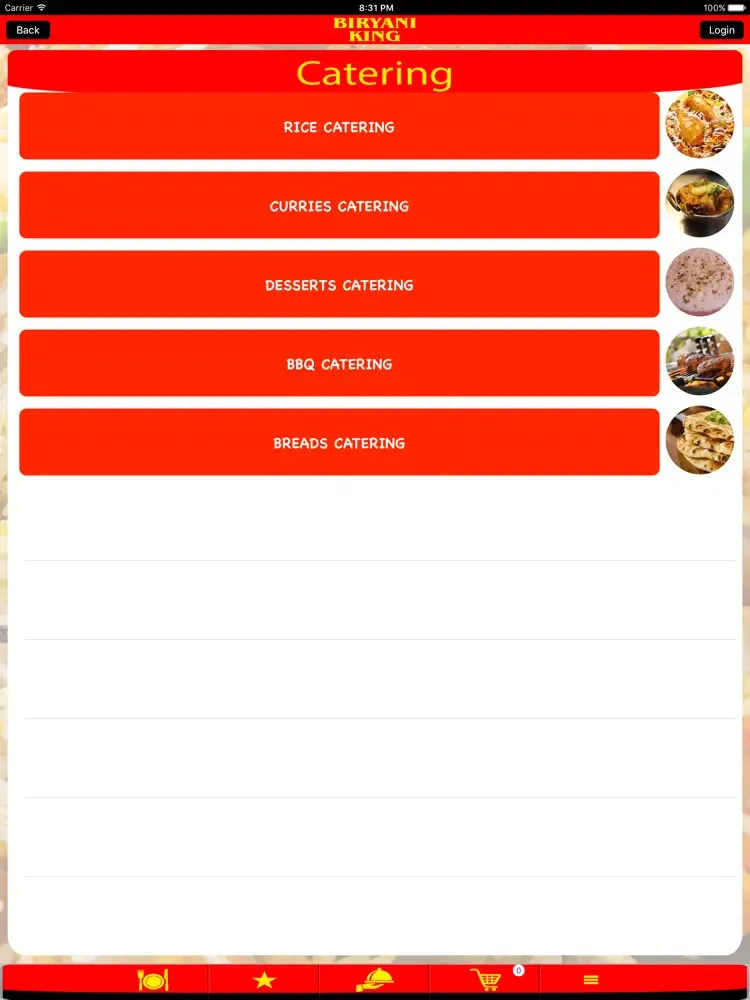 Ảnh chụp màn hình của Biryani King iPad 