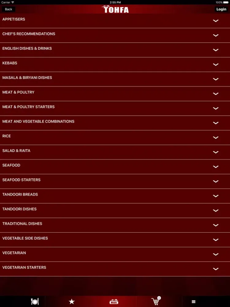 Tohfa Cuisine iPad  سکرین شاٹس