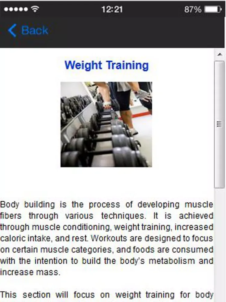 Capturas de pantalla de Natural Bodybuilding iPad 