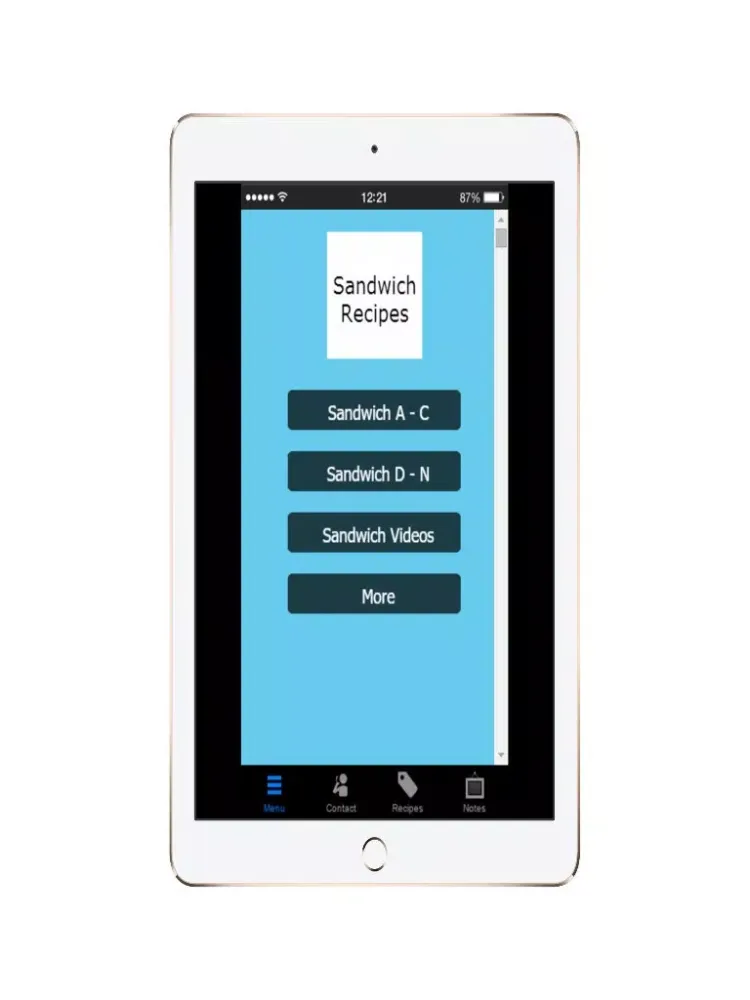 Sandwich Recipes iPad  Screenshots